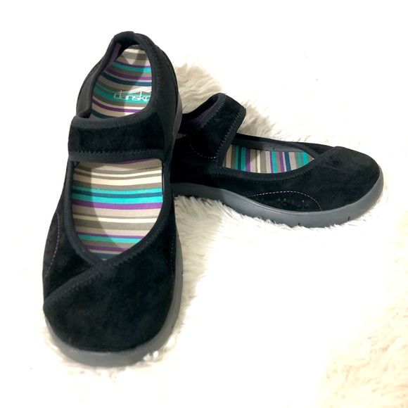 DANSKO Emmy BlackSuede Leather Mary Jane shoes 38